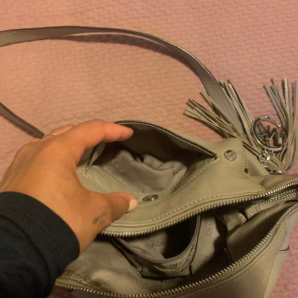 Michael Kors Grey Leather Bag - Picture 5 of 7